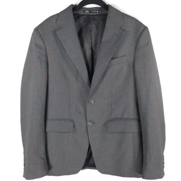 ZARA 2 Button‎ Blazer Double Vent MADE IN TUNISIA 🇹🇳 3467/620/801 Size 36